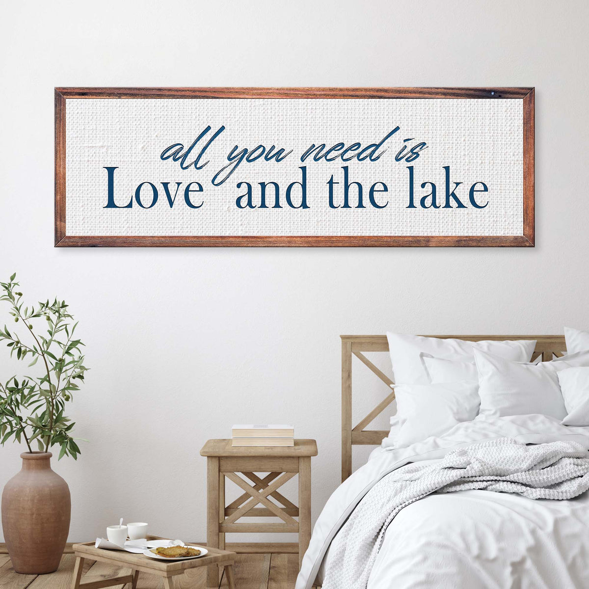 Love And The Lake Sign by Tailored Canvases