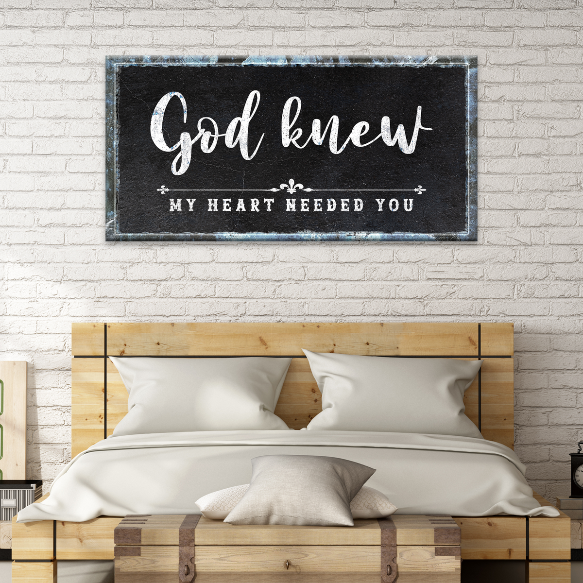 God Knew Sign by Tailored Canvases