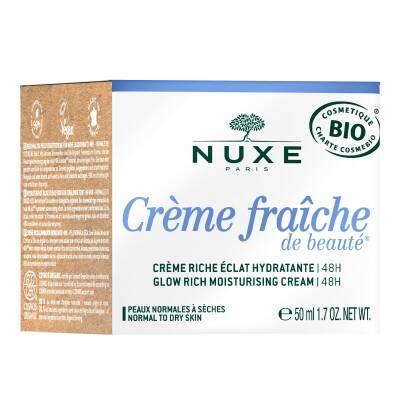 Nuxe Creme Fraiche De Beaute: Hydrating Face Cream for Dry Sensitive Skin - 48 Hour Moisture, Natural Radiance & Organic Argan Oil by Beauty Care Bag