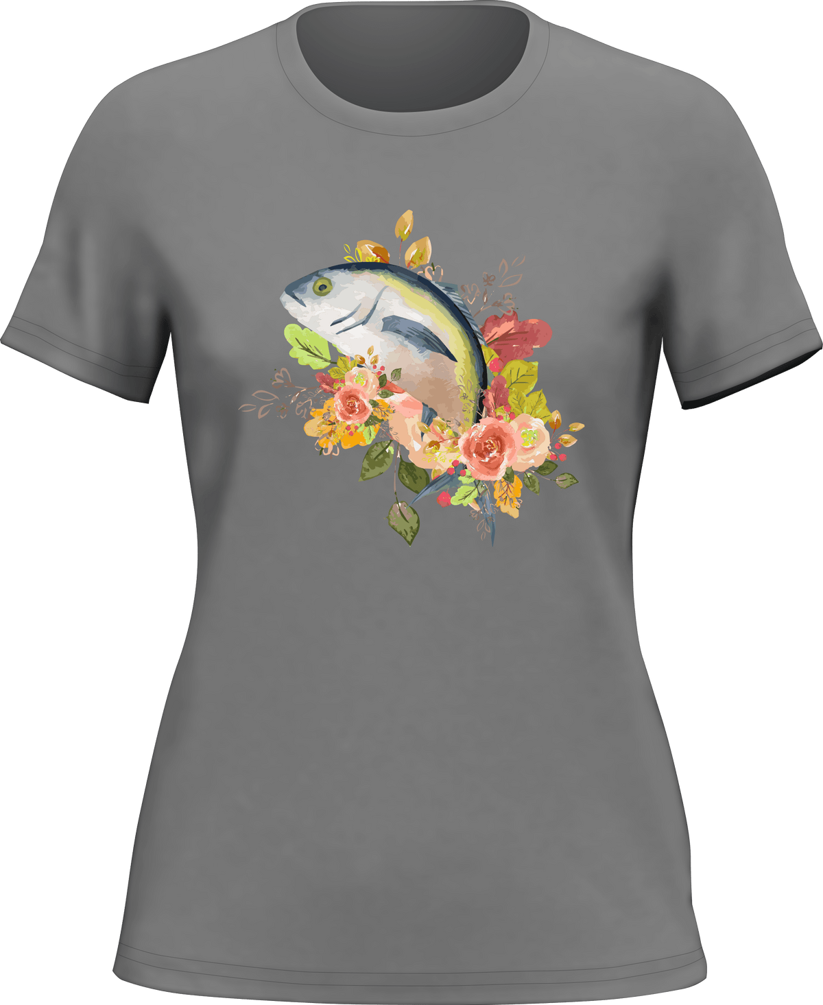 Fishing Flower T-Shirt for Women by Outdoorzees