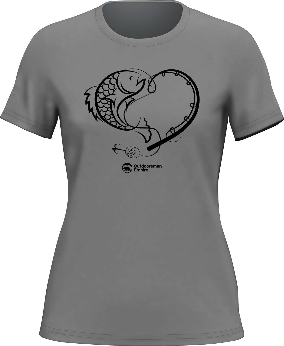 Fishing Heart T-Shirt for Women by Outdoorzees