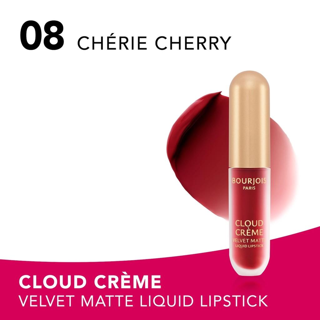Bourjois Cloud Cream Liquid Lipstick 08 Cherie Cherry 6ml by Beauty Care Bag