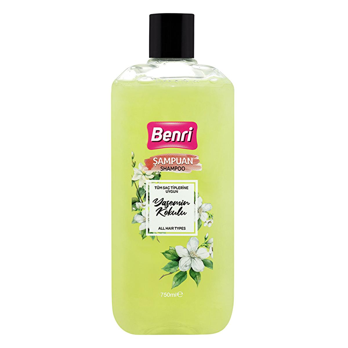 Benri Jasmine Shampoo 750ml - Gentle Moisturizing Shampoo for Shiny, Voluminous Hair - Best Jasmine Scented Hair Shampoo by Beauty Care Bag