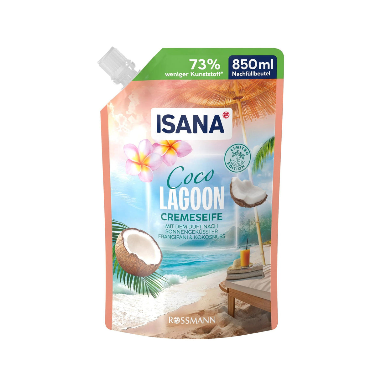 Isana Coconut Hydrating Liquid Hand Soap Refill 850 ml by Beauty Care Bag