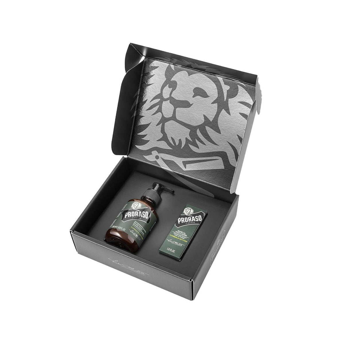 Proraso Beard Care Duo Set with Cypress & Vetyver Scent - Beard Oil & Shampoo for Men - Nourishing Grooming Products by Beauty Care Bag