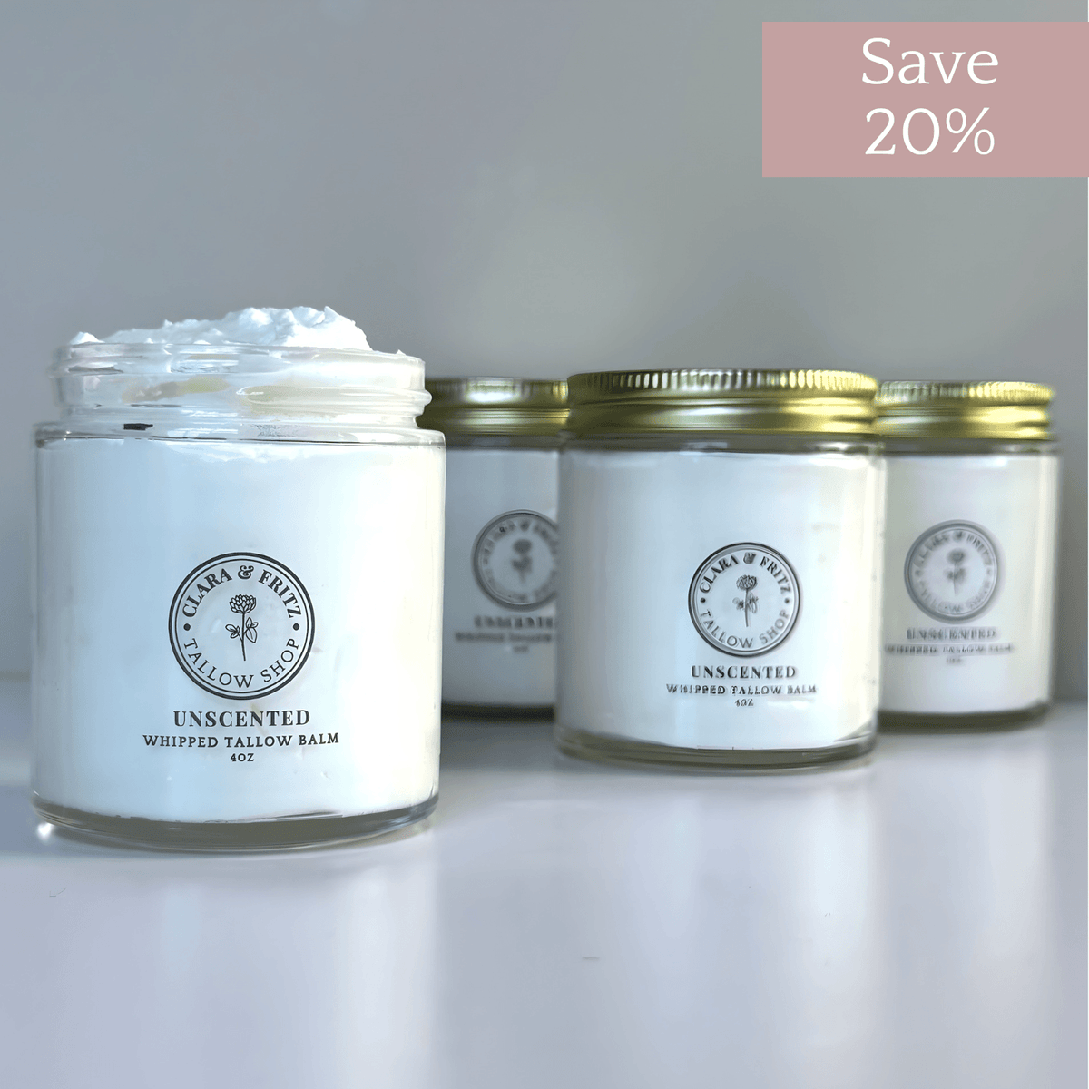 Unscented whipped tallow balm – view 6