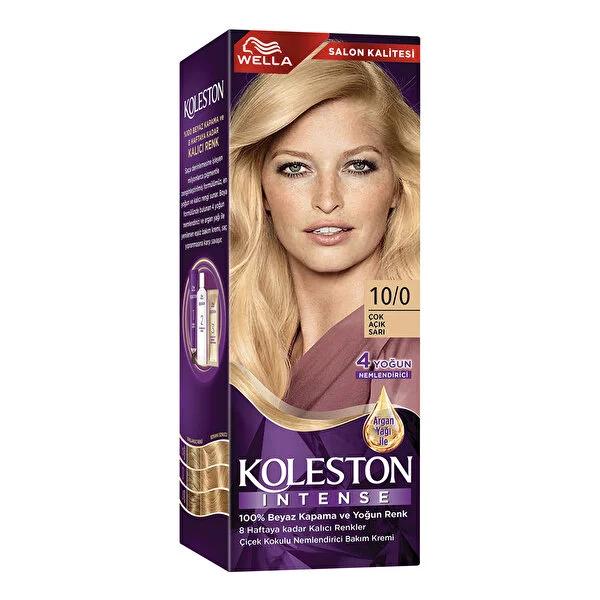 Koleston Intense Very Light Blonde 10/0 Hair Dye - Permanent Color, 100% Gray Coverage, Argan Oil Infused for Intense Shine by Beauty Care Bag