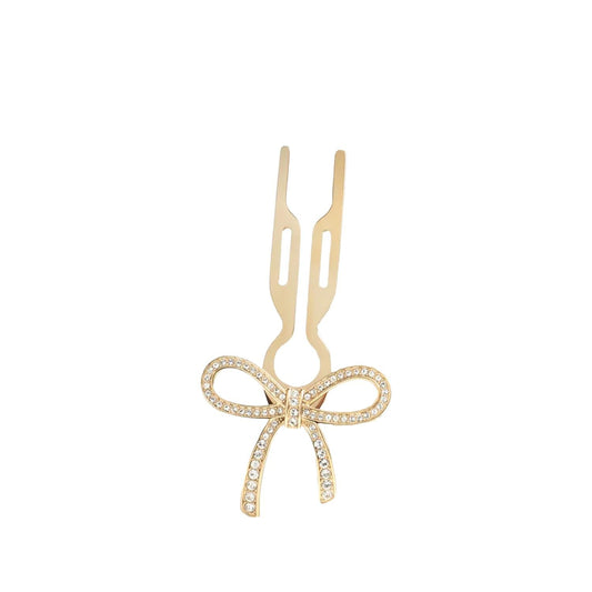 Fiona Franchimon No1 Hairpin Ribbon Swarovski Yellow Gold Finish by Beauty Care Bag
