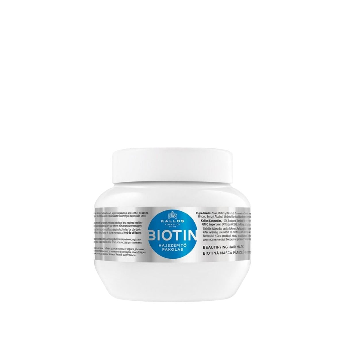 Kallos Cosmetics Biotin beautifying nourishing hair mask, 9.30 fl oz