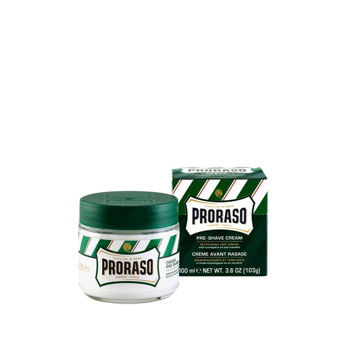 Proraso eucalyptus and menthol pre-shave cream, 3.38 fl oz