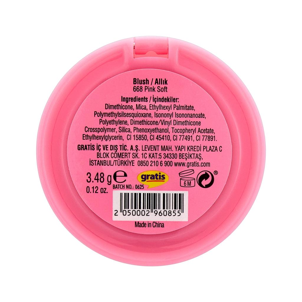 Beaulis Cloud It Blush 668 Pink Soft - Soft Powder Blush by Beauty Care Bag