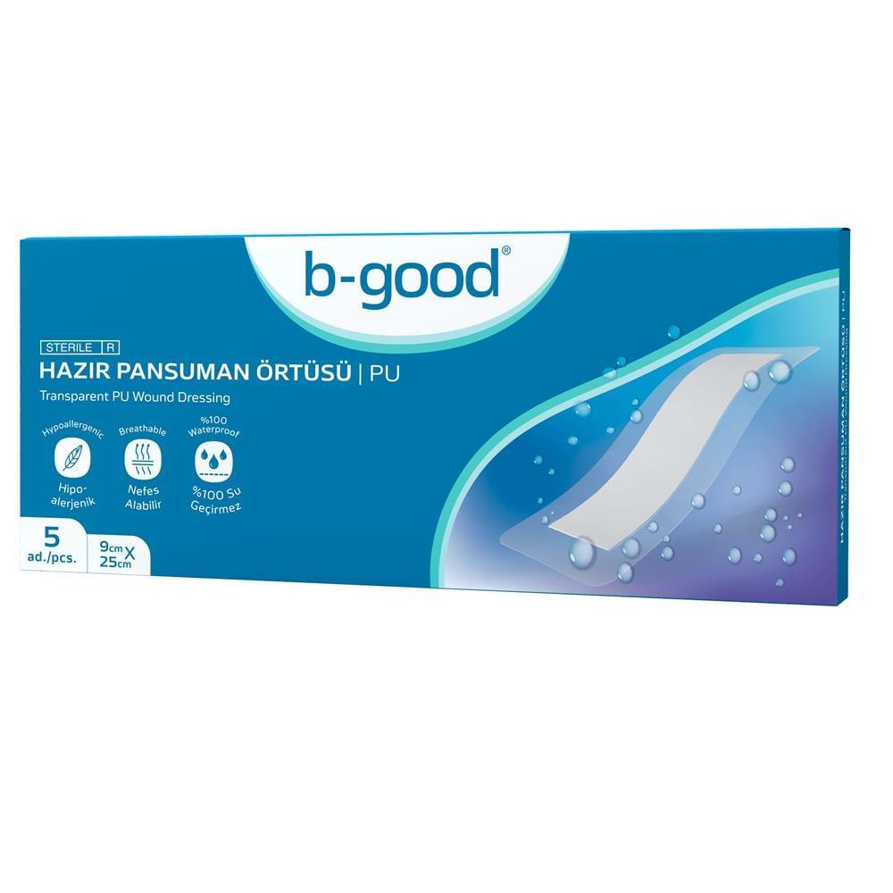 b-good Waterproof Wound Dressing - Hypoallergenic, Breathable, Transparent Polyurethane (9x25 cm, Pack of 5) by Beauty Care Bag