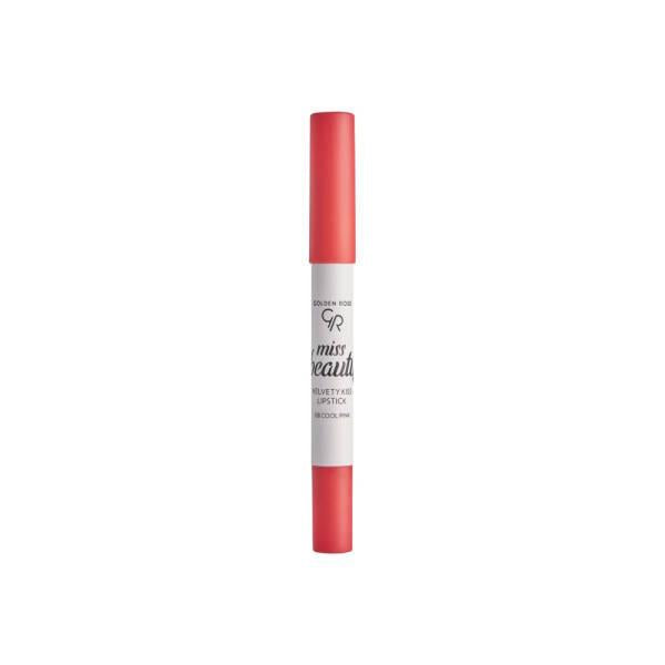 Golden Rose Miss Beauty: Cool Pink Velvet Matte Lipstick - Long Lasting, Non-Drying Formula for Intense Color by Beauty Care Bag