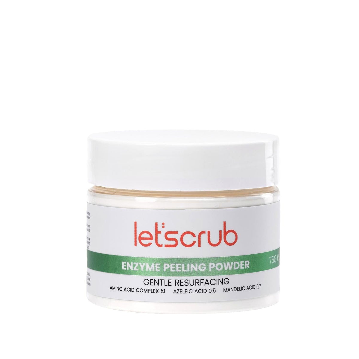 Let'scrub Enzyme Peeling Powder for Gentle Exfoliation and Skin Renewal - Natural Skincare, 75g by Beauty Care Bag