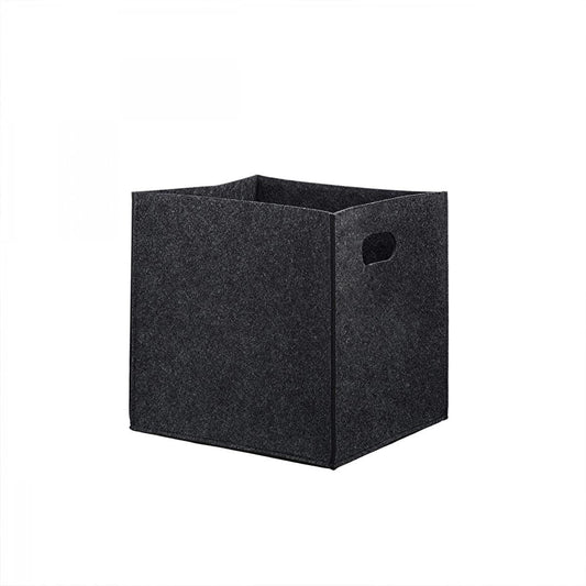 Homing - Multi-Purpose Felt Storage Basket with Handle, Collapsible Closet Organizer, 9.45 x 9.45 x 9.45 inches by Beauty Care Bag