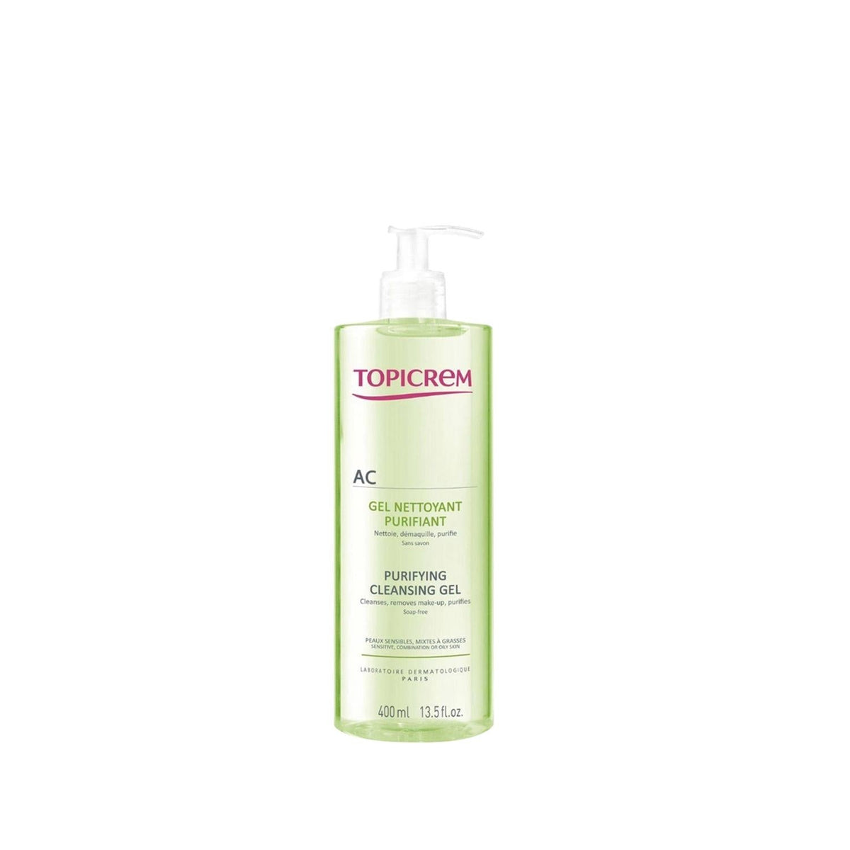 Topicrem Cleansing Gel for Acne-Prone Skin - Purifying Skincare 400ml by Beauty Care Bag