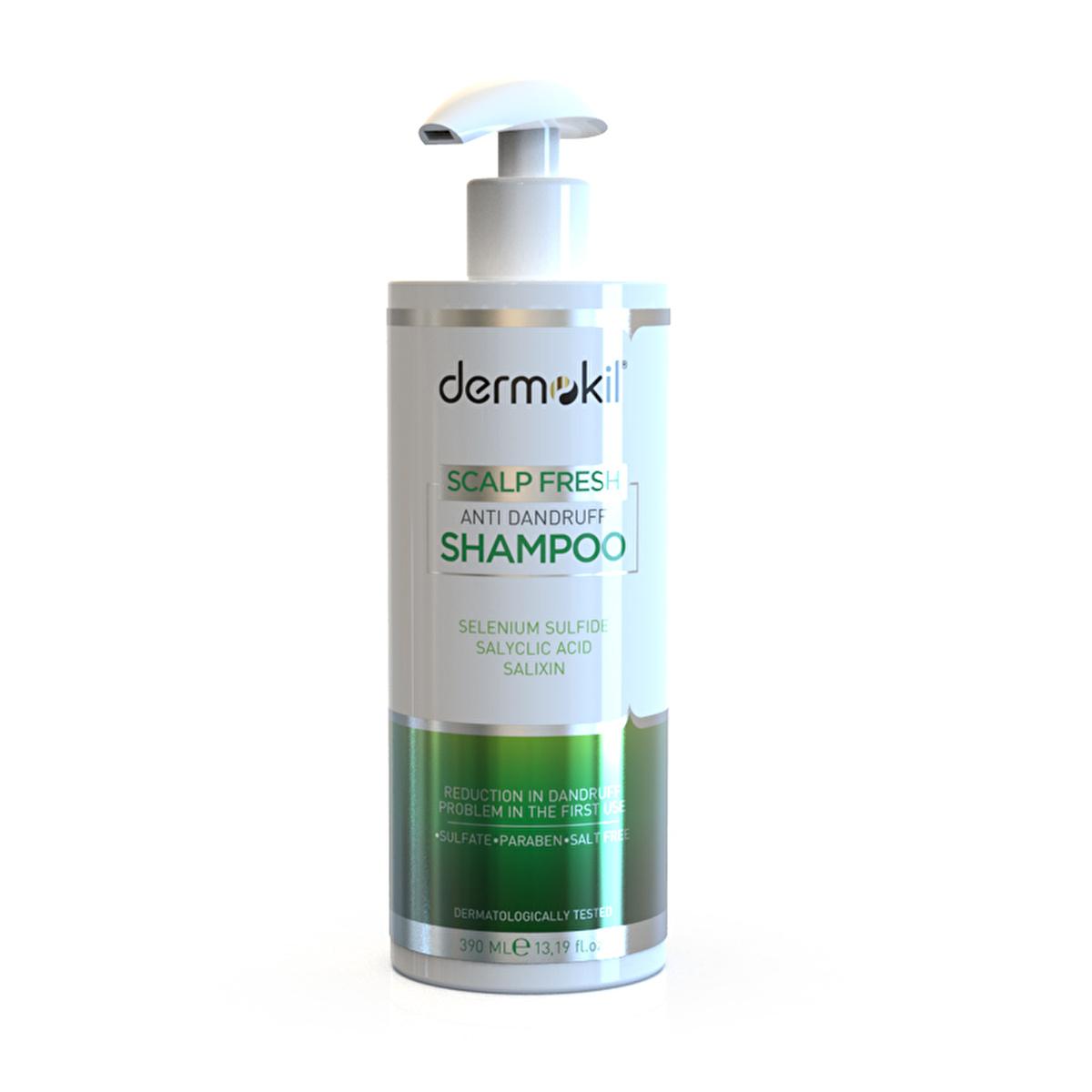 Dermokil Anti-Dandruff Shampoo: Soothe Sensitive Scalp, Eliminate Flakes & Itch with Salicylic Acid & Selenium Sulfide - 13.17 fl oz by Beauty Care Bag