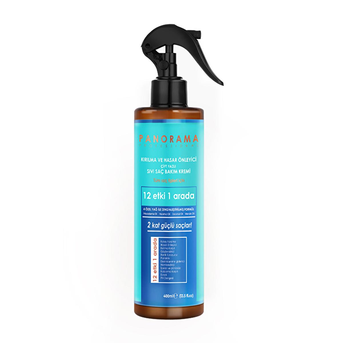 Panorama Professional Damage Prevention Double-Phase Hair Care Cream 13.53 fl oz - Nourishing Hair Serum for Damaged Hair by Beauty Care Bag