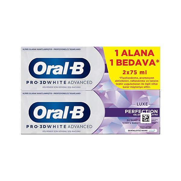 Oral-B Pro 3D White Luxe Perfection Toothpaste 2x75ml by Beauty Care Bag