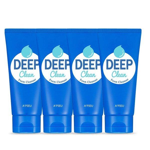 A'pieu Deep Clean Foam Cleanser 130ml X 4ea by SEOUVARA