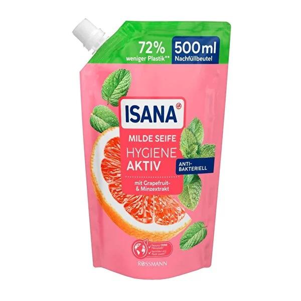 Isana Vegan Liquid Hand Soap, Greyfurt Scent, 500ml - Dermatologically Tested, pH-Balanced by Beauty Care Bag