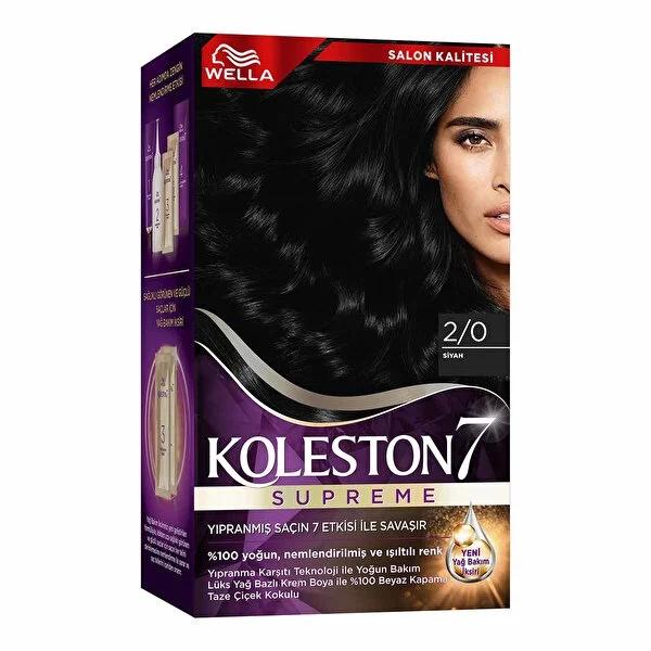 Koleston Wella Supreme: Intense Black Hair Dye Kit - 100% Gray Coverage, Long Lasting Color & Hair Repair by Beauty Care Bag