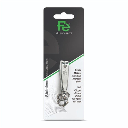 Fe Nail Clippers - Chrome-plated Nail Clippers with Nail File & Keychain by Beauty Care Bag