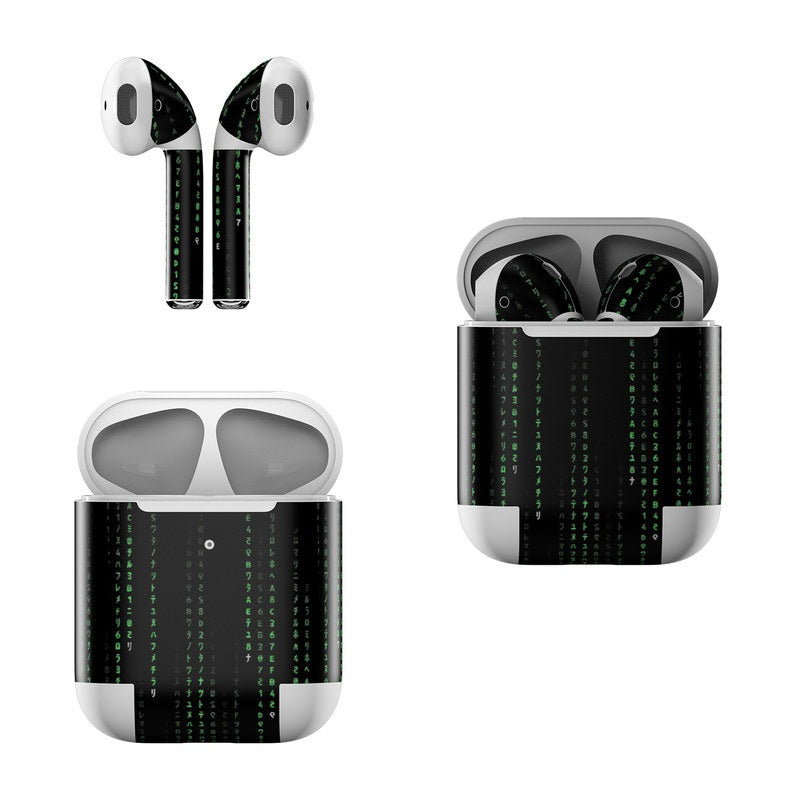 Matrix Style Code - Apple AirPods Skin by DecalGirl