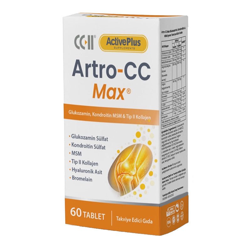 Active Plus Artro-CC Max Glucosamine Joint Support 60 TabletsSupplementsTorqelo.com