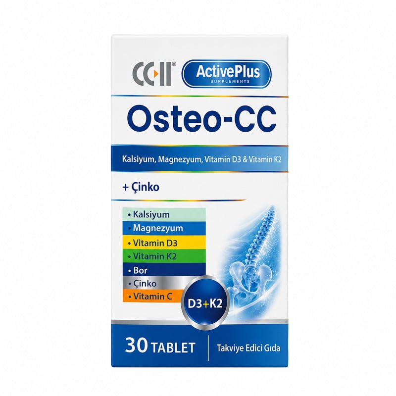 Active Plus Osteo-CC Calcium & Magnesium Supplement 30 TabletsSupplementsTorqelo.com