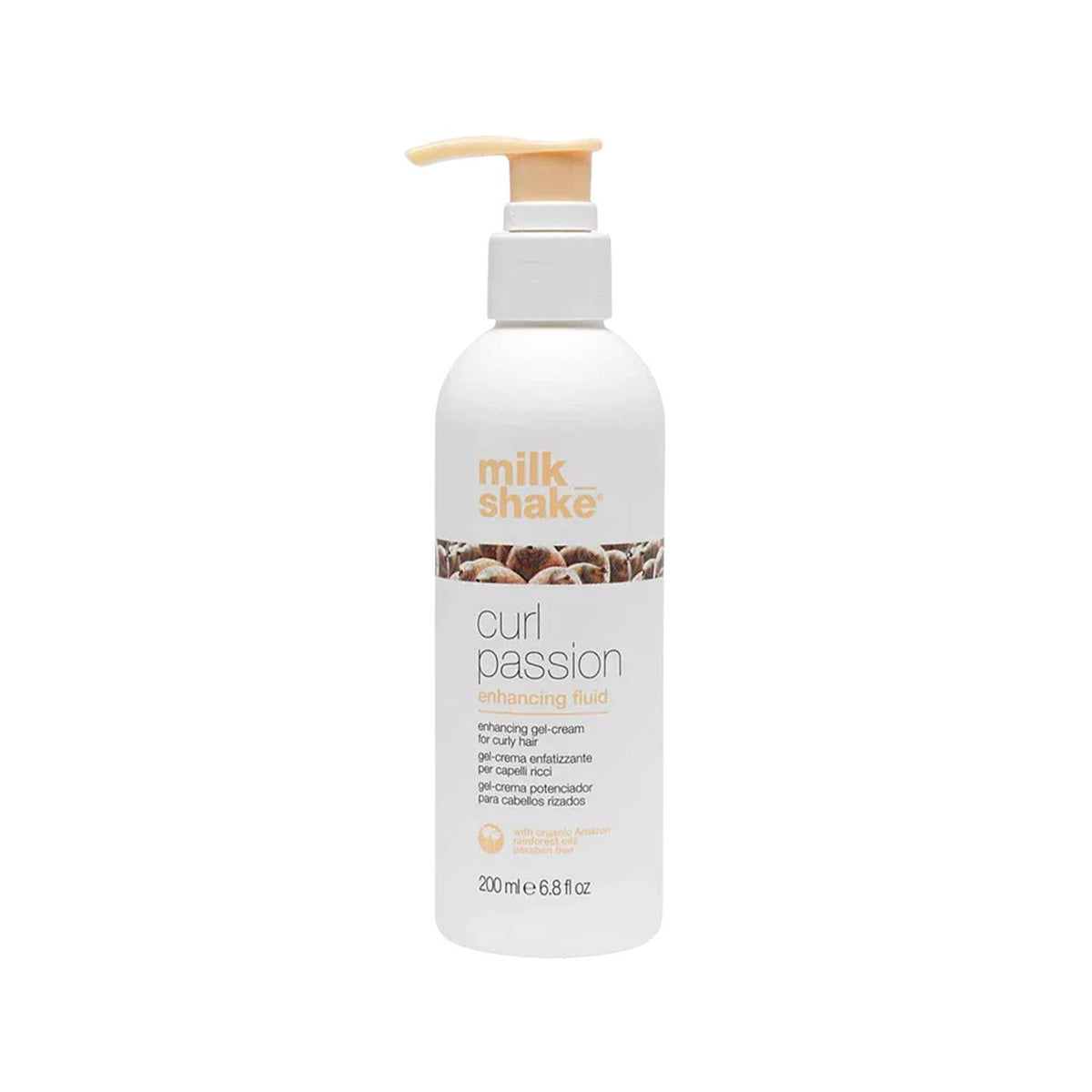 milk_shake Curl Passion Enhancing Fluid - 200ml Curl Defining Cream for Curly Hair, Strengthening & Frizz Reduction by Beauty Care Bag