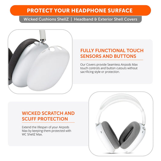 Airpods Max 1 & 2 Exterior Shell Covers - WC ShellZ MaxHeadphone CoversTorqelo.com