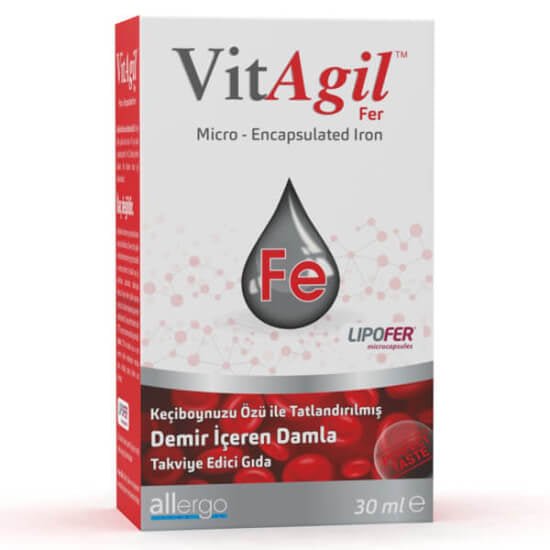 Allergo Vitagil Fer Iron Drops, 30 ml dropper bottle