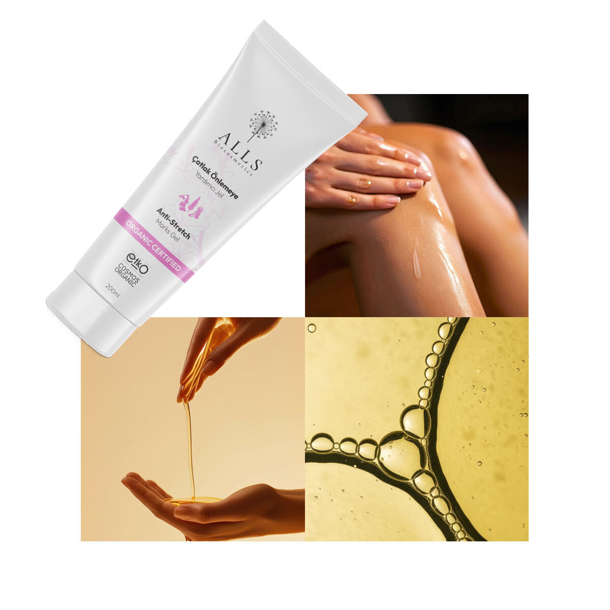 Alls Biocosmetics Organic Stretch Mark Gel with Cica 200 ml by Beauty Care Bag