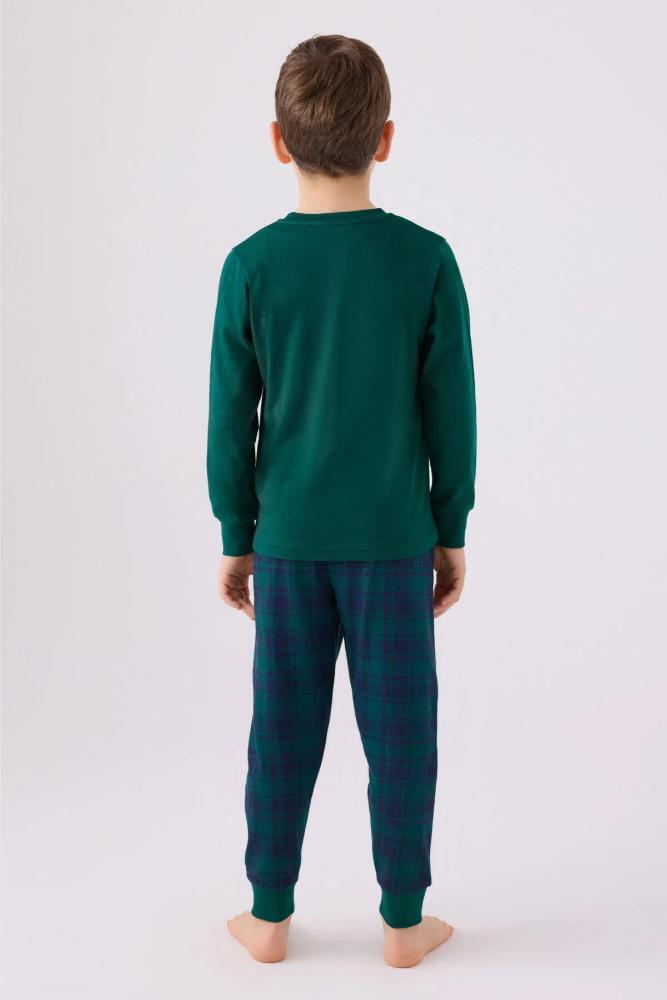 Arnetta Boys Long Sleeve Pajama Set in Dark Green by Beauty Care Bag