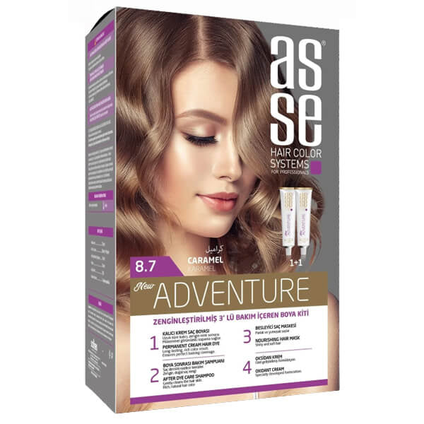 Asse Hair Color System Caramel Hair Dye No: 8.70 by Beauty Care Bag