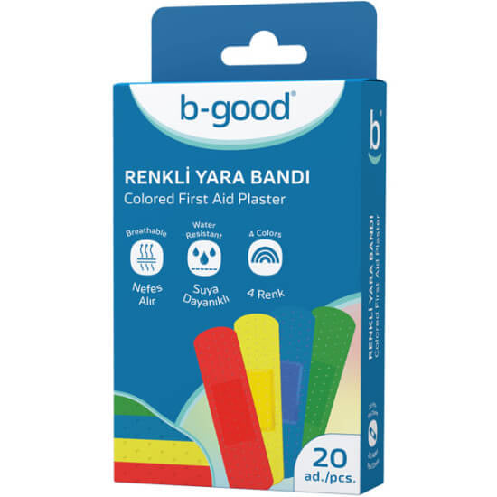 B Good Colorful Adhesive Bandages for Kids & Adults - 20 Count by Beauty Care Bag