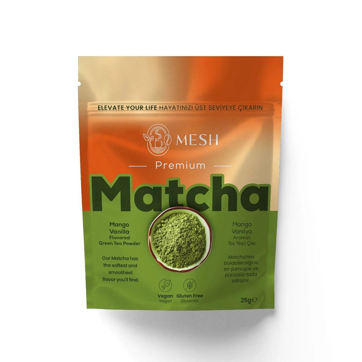 Mesh Matcha Mango Vanilla Flavored Green Tea Blend 25g by Beauty Care Bag