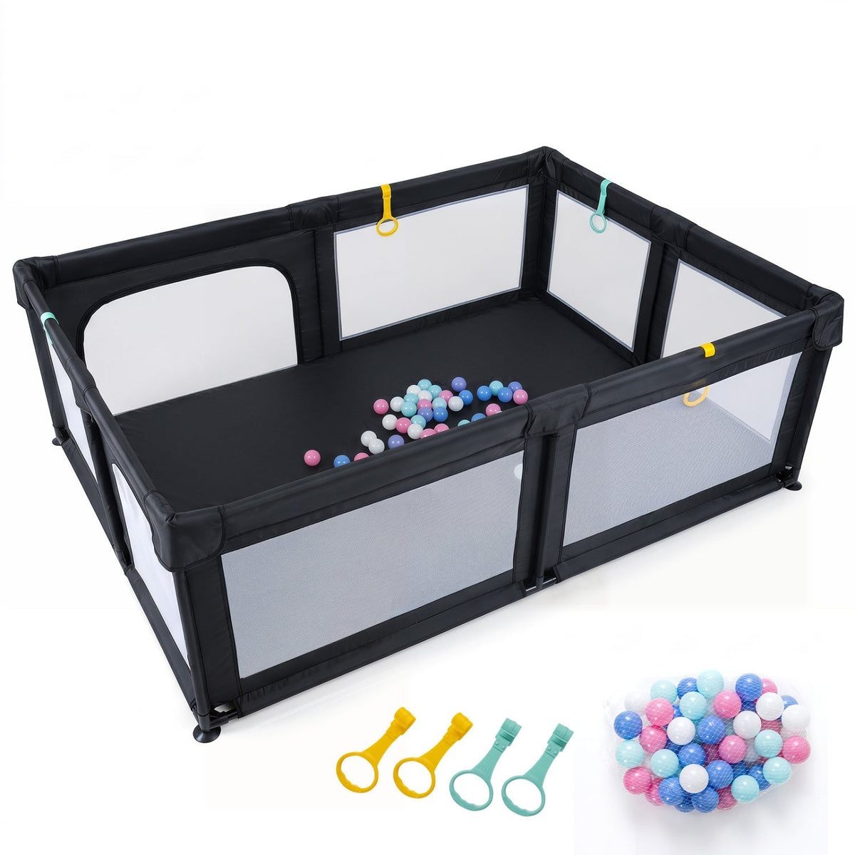 Baby Playpen with 50 Ocean Balls and Breathable MeshBaby PlaypenTorqelo.com