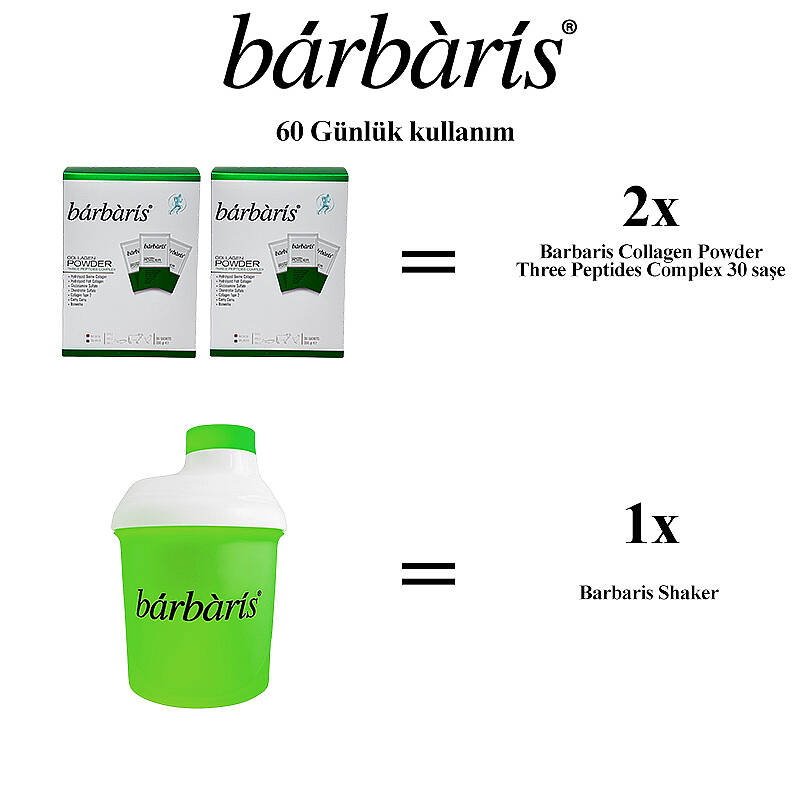 Barbaris Collagen Powder Three Peptides Complex 60 Servings by Beauty Care Bag