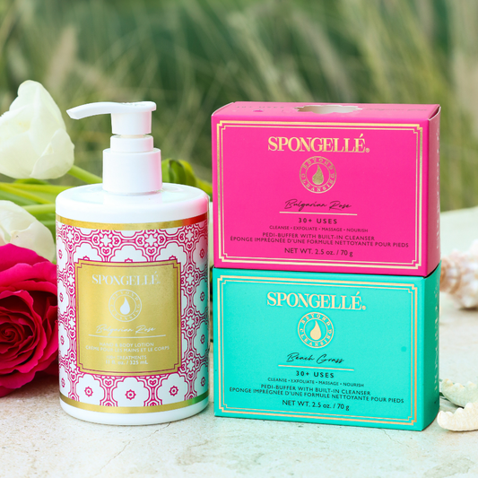 Beach Grass & Bulgarian Rose Pedi Buffer and Body Lotion SetBody Gift SetTorqelo.com