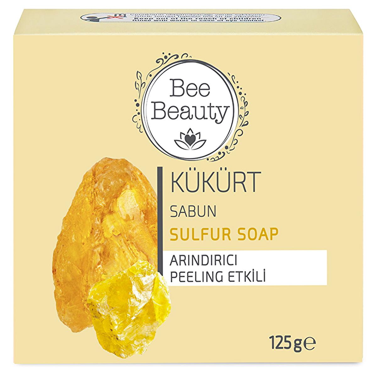 Bee Beauty Sulfur Soap Bar 125g - Natural Acne Treatment & Antibacterial SkincareExfoliatorTorqelo.com