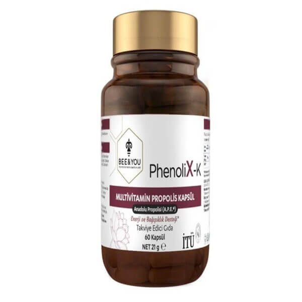 Bee You Phenolix K Multivitamin Propolis Capsules 60 CountSupplementsTorqelo.com