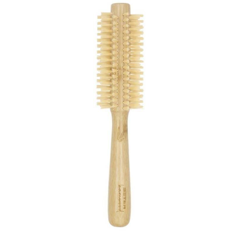 Beter Bamwood Round Hair Brush for Volume and Shine by Beauty Care Bag