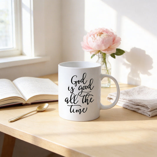 Christian Coffee Mug – God Is Good Mug | Bible Verse Ceramic Cup, Dishwasher Safe by Joyful Moose