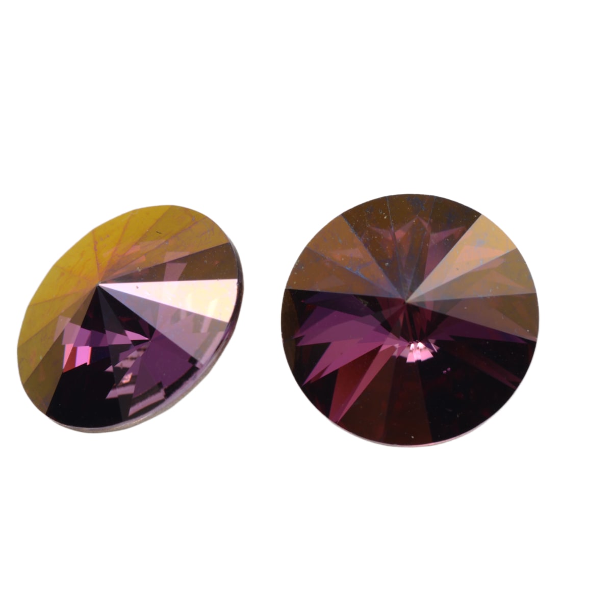 Swarovski Crystal 1122 Round Rivoli Dark Fuschia 14mm - Premium Austrian Crystal by Continental Bead Suppliers