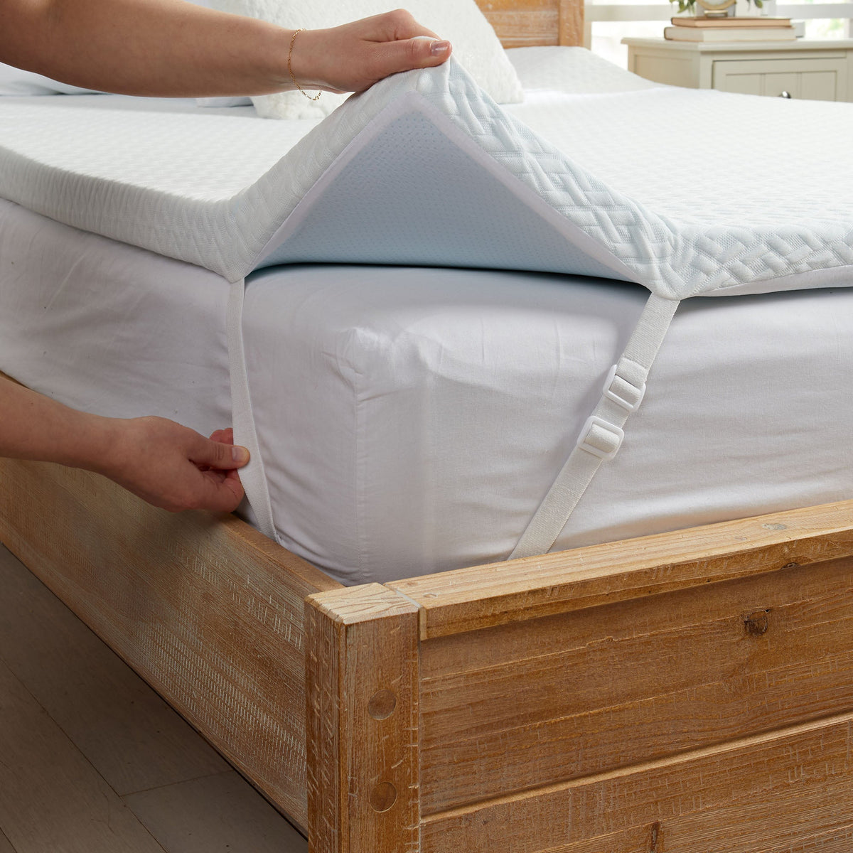Great Bay Home 2 inch gel memory foam mattress topper, view 6