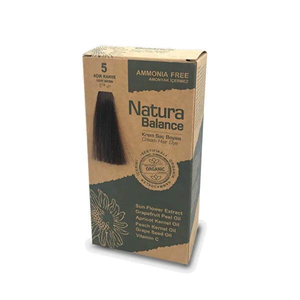 Natura Balance Light Brown Ammonia-Free Hair Dye - Gentle Cream Formula for Natural Looking Color at Home by Beauty Care Bag
