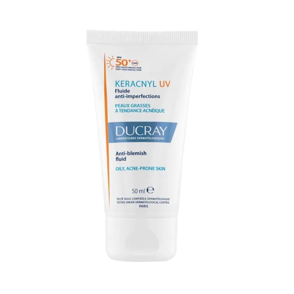 Ducray Keracnyl UV SPF50+ Anti-Blemish Sunscreen Fluid for Acne-Prone Skin - Matte Finish, Non-Comedogenic by Beauty Care Bag