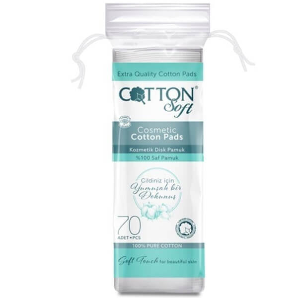 Cotton Soft Disk Pamuk Soft Cotton Pads 70 Count by Beauty Care Bag